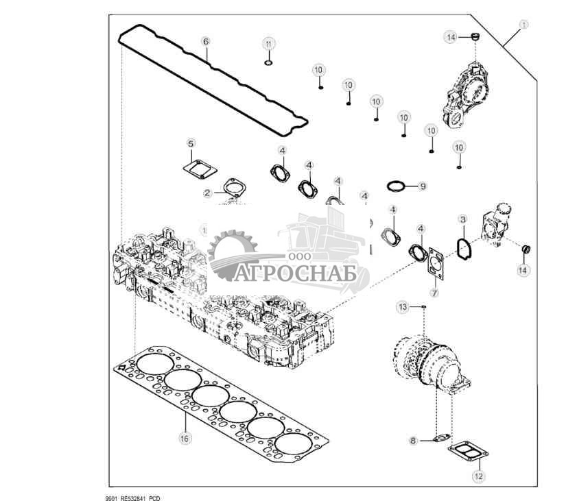 9901 Комплект прокладок для снятия головки блока цилиндров 